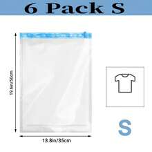 6pcs Vacuum Compression Bags Set, No Air Pump Needed Vacuum Storage Bags, Clothes Vacuum Compression Bags, Hand Roll Up Compression, Space Saving, Dust & Moisture Proof, Suitable For Clothing Storage, Travel, Seasonal Clothing Organization, Easy Manual Compression, Luggage Compression Bags - Clear - View 11