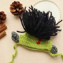 1 Mũ dễ thương cho mèo/chó cưng, Mũ đội đầu vui nhộn, Đồ dùng cho mèo, Chó nhỏ, Quần áo cho mèo, Mũ đội đầu mềm mại cho thú cưng nhỏ, Thích hợp cho mèo và chó con, Đồ dùng cho chó con - màu đen - Xem 6