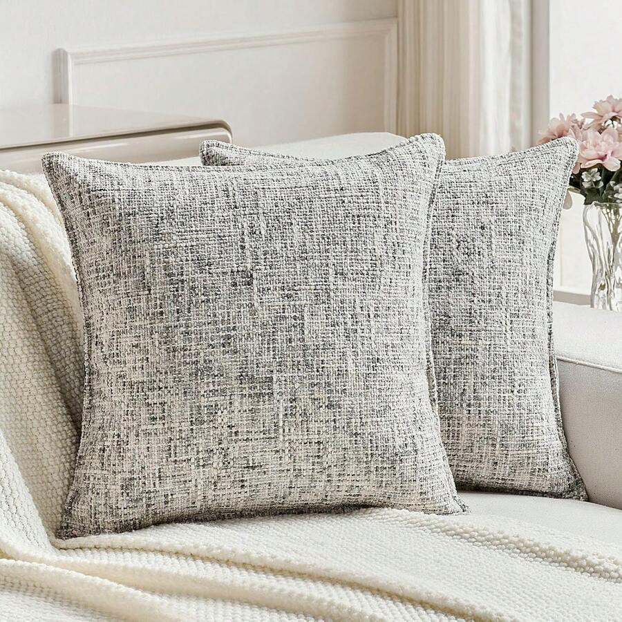 1pc Chenille Throw Pillow Cover, Modern Style Velvet Pillowcase Suitable For Living Room And Household Use