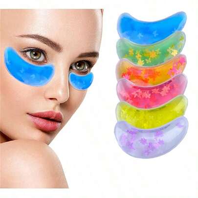 1 Pair Reusable Gel Ice Packs, Cold/Hot Therapy Eye Pads, Relax Eyes