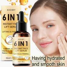 Xioimy 35毫升 6合1 面部保湿紧致精华液，蕴含胶原蛋白、维生素C&E、烟酰胺、视黄醇、透明质酸，滋养所有肤质，令肌肤光滑、水润、细腻。 - 透白色 - 查看 6