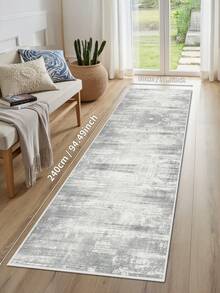 1PC Light Grey Rugs,Modern Minimalist Style, Crystal Velvet Jelly Base Runner Rug,800gsm, Non-Slip Backing, Area Rug, Mat For Living Room, Carpet For Bedroom, Machine Washable Low-Pile, Kitchen Hallway Dining Office, All-Season - Light Grey - View 6