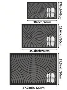DAJIANG 1pc Thick PVC Rubber Non-Slip Doormat, Waterproof & Durable, Suitable For Indoor & Outdoor, Easy To Hand Wash & Clean, Applicable For Home And Commercial Spaces, Multiple Sizes Available - Multicolor - View 3