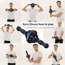 Gyro-Trainer Pro Handtrainer, Double poignée, Résistance 200 kg, Pour le renforcement musculaire et le renforcement des poignets - Noir - Voir 7
