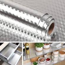 ucdfi 1 rollo de papel tapiz autoadhesivo para decoración de habitaciones y cocinas, resistente al agua y al aceite, para decorar encimeras, cajones y gabinetes - Pegatina a prueba de aceite - Ver 2