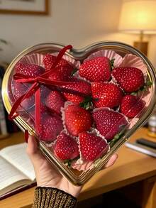 10 Golden Heart-Shaped Plastic Trays - Multi-Purpose Large-Capacity Snack Storage Containers, Suitable For Fruit, Sushi, Vegetable, Salad And Cheese Boards. With Transparent Bodies And Exquisite Golden Frames, They Are Practical Essentials For Parties And Festivals, As Well As Thoughtful Gift Options - Gold - View 5