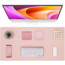 Large Size PU Leather Desk Pad, Office Desk Mat, Anti-Slip Mouse Pad, Waterproof Writing Board, Suitable For Office And Home - A - View 86