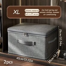 Foldable Storage Box With Zipper Lid, Handled Storage Cube Basket For Closet Clothes Organization - Multicolor - View 12