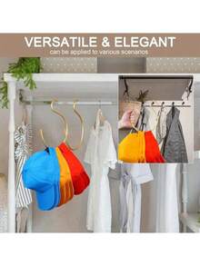 铝合金多功能节省空间挂钩，可用于悬挂帽子、毛巾、围巾等。多功能衣柜收纳架，简约春季风格，适合夏季上衣。 - 彩色 - 查看 9