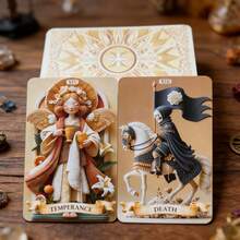1 Set 78pcs Tarot Cards With English Guidebook, Handmade Style, High-Quality Tabletop Game Cards, Collectible Craftsmanship, Premium Collector's Card Set - Facing - View 9