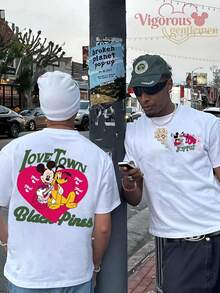 Disney Camiseta de manga corta de Heart & Pluto - Blanco - Ver 1