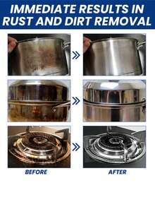 Stainless Steel Cleaning Paste, Kitchen Cookware, Oven Hood Heavy Grease Remover, Rust Removal Cleaning Paste - Multicolor - View 2