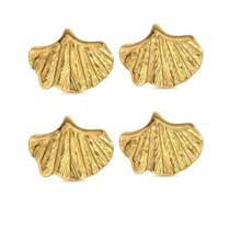 Ginkgo Leaf Earrings, Beach Vacation Style, Gold Stainless Steel Metal, Seaside Photo Jewelry, Fashionable Personalized Earrings, Women's Daily Summer Travel Pool Party Vacation Bikini, Holiday Gift For Girlfriend/Family - Multicolor - View 16