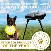Franklin Sports 90080X Lanzador de Discos para Perros Volador motorizado para Buscar Gran Juguete para Entrenamiento y Juego de Perros Portátil y Recargable más de 85 pies - como en la foto - Ver 4