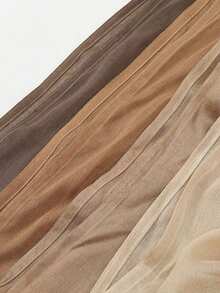 Women Solid Color Viscose Headscarf, Soft Wide-Brim Scarf, Versatile Hijab, Suitable Daily Wear - Màu Khaki - Xem 5