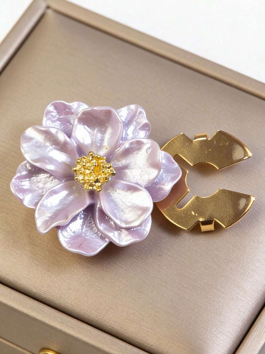 五瓣茉莉花珍珠纽扣套，女士服装装饰袖扣