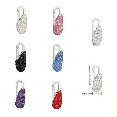 1pc Rhinestone Zipper Pull Replacement, Suitable For Luggage, Backpack, Jacket Zipper Repair, Simple And Lightweight, One-Click Installation, Travel, Holiday, Daily Essential, Wedding, Birthday, Party, Holiday Gift, Rhinestone Decor, Jewelry Art, Stone, Room Decor, Family, Friends, Easter, Music Festival, Mother's Day