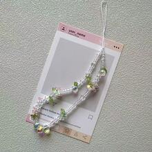 1pc Lotus Crystal Transparent Lanyard, Suitable For Mobile Phone, CCD Camera, Keychain, Bag Chain, Niche Style - Multicolor - View 5