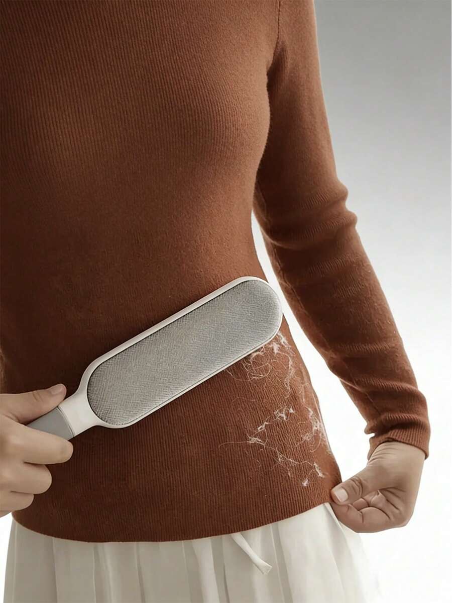 1 chiếc bàn chải hút bụi tĩnh điện hai mặt, loại bỏ lông thú cưng bằng tĩnh điện, bàn chải tái sử dụng cho quần áo, đồ nội thất và thảm, dụng cụ làm sạch cầm tay, không cần nguồn điện.