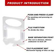 Tile Leveling System Kit, Including Tile Leveling Clips, Pliers, Spacers, Suitable For Wall And Floor Tile Installation, Professional Construction And Home Renovation Tool With Advantages Of Flat Laying, Efficiency Improvement, Uniform Grout Lines, And Reusable Design - A - View 3