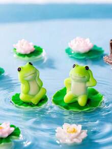 1pc Random Creative Frog Figurines, Dynamic Elements For Micro Landscape, Cute Desktop Room Decor - Animal - View 10