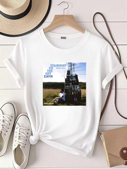 Camiseta de mujer con estampado NUEVO Zayn Malik Stairway To The Sky Camiseta clásica vintage de Tallas S-5XL