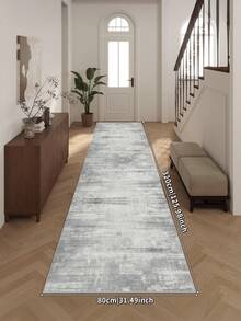 1PC Light Grey Rugs,Modern Minimalist Style, Crystal Velvet Jelly Base Runner Rug,800gsm, Non-Slip Backing, Area Rug, Mat For Living Room, Carpet For Bedroom, Machine Washable Low-Pile, Kitchen Hallway Dining Office, All-Season - Light Grey - View 7