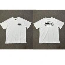 Top de  destacada en 2026: Camiseta unisex de manga corta, estilo casual y versátil, hecha de algodón puro, talla grande, con estampado de la letra  Alcatraz, popular en 2026, para comercio exterior transfronterizo. - 3181 Blanco - Ver 11