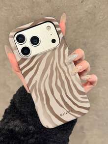 Una elegante funda para teléfono que no incluye cordón ni soporte GIIPPA White Black Zebra Stripe s Fashion Zebra Print Phone Bold Black And White Stripes Spring - Marrón - Ver 7