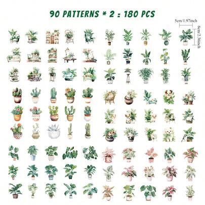 30/180 Pezzi Set di Adesivi Floreali Vintage Impermeabili Trasparenti Botanici per Giornalini, Scrapbooking, Bullet Journal, Planner, Collage, Laptop, Artigianato Cartaceo, Forniture per Cancelleria, Adesivi Divertenti