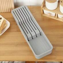 1pc Multi-Function Kitchen Drain Knife Holder Rack, Plastic Knife Storage Box - Multicolor - View 6
