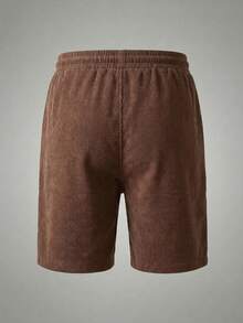 Men's Summer Street Fashion Solid Color Breathable Outdoor Casual Beach Outfit - Coffee Brown - View 5