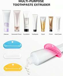 4PCS Toothpaste Squeezer, Colorful Plastic Toothpaste Tube Squeezer Toothpaste Dispenser HangingTube Squeezer Tool, Toothpaste Clip For Bathroom, Suitable For Toothpaste, Cream, Cosmetics - 4 miếng màu sắc ngẫu nhiên - Xem 6