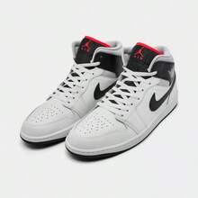Nike Air Jordan Retro 1 Mid SE Black White Red Casual Shoes Men's HV4091-006 | Comfortable - 灰色 - 查看 2