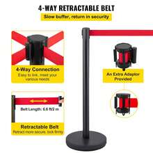 4 chi tiết thay thế cho cột chắn đám đông, dây đai rút màu đỏ dài 2m, thích hợp cho khách sạn, nhà hát, triển lãm, nhà hàng, tiệc tùng, Giáng sinh, lễ hội, đám cưới. Băng dính an toàn chắn đám đông. - 4 cái - Xem 8