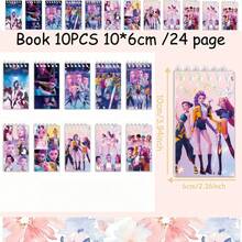 10pcs K-POP Cute Spiral Notebook, Portable Anime Notebook Kids Gift Stationery (Random Style) - Multicolor - View 1