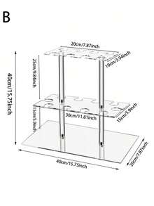 FINGERINSPIRE 2-Tier Acrylic Champagne Glass Rack - Desktop Stemware Hanging Display Holder With 10 Slots - Transparent, Camping Supplies, Party Supplies, Friend Gatherings, Family Dinners - Multicolor - View 10