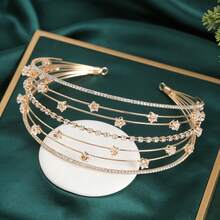 Crystal Star Shaped Bridal Headband, Wedding Hair Accessory - Multicolor - View 3