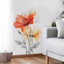 1 miếng dán tường họa tiết hoa văn nghệ thuật, chất liệu trong suốt, có hiệu ứng chuyển màu, tự dính, không gây hư hại, tạo không gian trang nhã. - nhiều màu - Xem 5