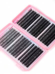 High Quality Soft Eyelash Extension DIY Kit, 570 Clusters D-Curl Thick & Voluminous Individual Lashes 10-18mm Mixed, Eyelash Clusters, False Eyelashes, Individual False Eyelashes - View 2