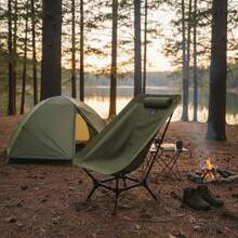 Hill Bros Silla Plegable Camping Portatil Compacta y Resistente para Playa Senderismo y Descanso con Bolso Multiusos y Bolso de viaje para Exterior y Actividades al Aire Libre - Hill Comfort Verde - Verde militar - Ver 4