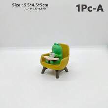1 tượng ếch mini trang trí để bàn, tượng ếch ngộ nghĩnh, đồ trang trí hoạt hình cho mèo/ghế bập bênh/sofa, thích hợp để trang trí kệ sách, xe hơi, món quà tuyệt vời nhất cho bạn trai/bạn gái, món quà thú vị. - Mô hình hoạt hình - Xem 2