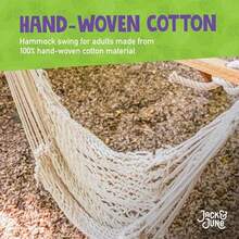 Jack and June - Hamaca de algodón Tejida a Mano para Adultos - Beige Bronceado - Ver 5