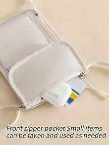 Multi-Layer Passport Holder Crossbody Bag, Travel Document Organizer, Ticket Pouch - Multicolor - View 6