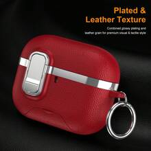 1个苹果电镀皮革耳机保护套，兼容 4/ Pro 3、新款Pro/Pro 2，无线蓝牙耳机保护套，兼容三星Galaxy Buds 3/3Pro/3FE，优质耳机保护套，防摔耳机套 - 彩色 - 查看 6