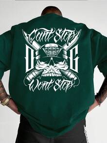 Camiseta de moda de la nueva temporada con estampado de moda, diseño divertido y creativo, cuello redondo, estampada, de algodón puro, manga corta de verano, estilo casual para uso diario. - Blanco - Ver 3