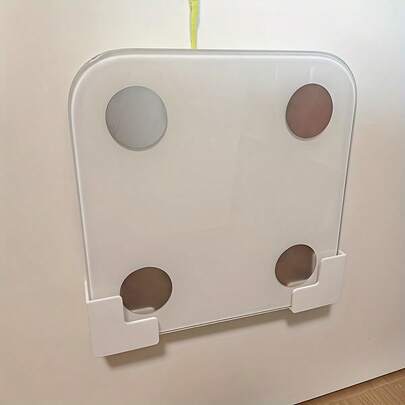 2pcs Wall Mounted Scale Holder, No-Drill Bathroom & Gym Organizer For Digital Scales, Space-Saving Storage Rack, Shelves