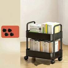 360° Rotating Rolling Storage Cart With Adjustable Shelves, Multi-Tier Organizer Rack For Kitchen, Bedroom, Outdoor Camping, Kitchen Storage & Organization, Room Decor, Kitchen Essentials, Bathroom Accessories - View 10