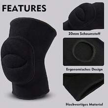 Volleyball Knee Pads For Girls, Boys, Youth, Women, Men, 7.8" Thick Padded, Soft And Elastic Dance Knee Pads, Breathable Knee Pads For Basketball, Soccer, Wrestling, 44130116 - 深灰色 - 查看 6