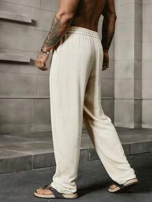 Men's Casual Long Pants, Straight Leg, Outdoor Pants, Great Gift For Boyfriend And Father Sports Fall - Apricot - View 5